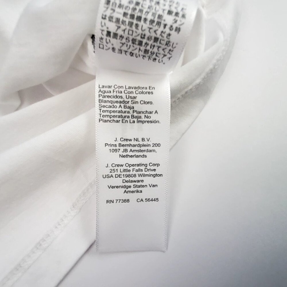 J. Crew White Holiday Graphic T-Shirt With Champagne & Festive Prints  Size S - Picture 6 of 8